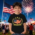 thumbnail image 2 of CCRFTGI 250 Anniversary Usa Flag Shirts for Kids Boys Girls Size 10-12 Patriotic Cute Tops 4th Of July American Flag Striped Outfits Freedom Summer Tops Festival T-Shirts Black 2-3 Years, 2 of 5