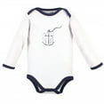 thumbnail image 3 of Touched by Nature Organic Cotton Long-Sleeve Bodysuits 5pk, Blue Whale, 18-24 Months, 3 of 6