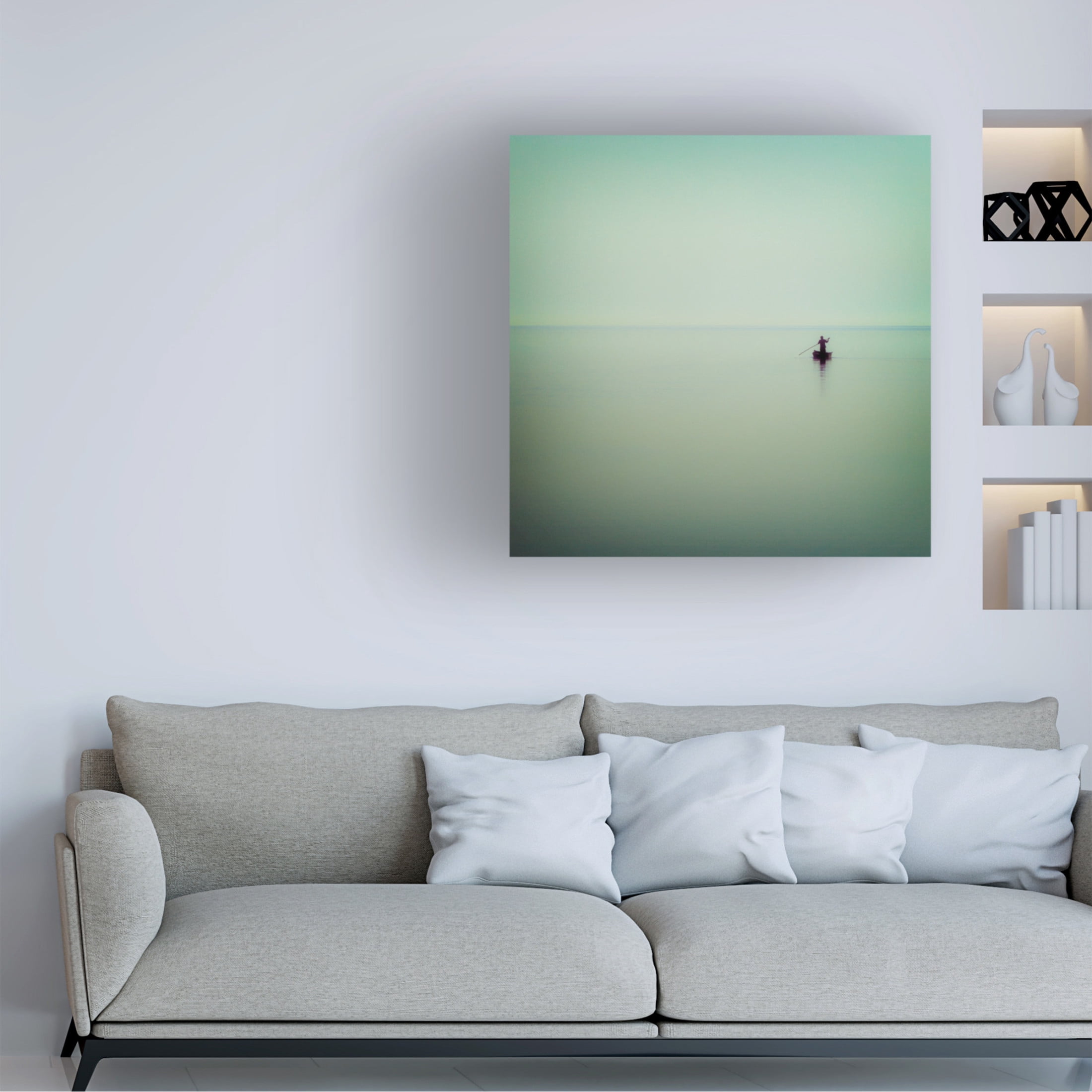 Canvas Wall Art - Ahmed Abdulazim 'Echoes Of Silence ' Wall Art for Living Room, Bedroom, or Office D?cor by Trademark Fine Art - 24 x 24 Inches
