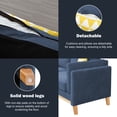 thumbnail image 3 of 72" Sofa Couches for Living Room,Mid Century Modern Velvet Love Seats Sofa,Upholstered Loveseat Sofa for Bedroom,Apartment,Home Office,Blue, 3 of 8