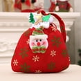 thumbnail image 4 of LanSuare Christmas Gift Doll Bags with Drawstring, 9.8x7.9" Christmas Goody Gift Bags Small Fabric Xmas Candy Bag, Suitbale for Xmas Gifts Wrapping Bag, Holiday Party Favors Decor, 4 of 6