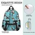 thumbnail image 5 of Bernese Mountain Dog and Floral Backpack for School, Cute School Bag with Adjustable Shoulder Straps and Padded Back, 15.25"x11.5"x5.25", 5 of 5