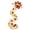 Scarlet Gold - Gift Box, variant on Festive Lighted Christmas Wall Decoration with a Santa Sleigh Pulled by Two Reindeer, Cascading LED Hanging Pendant for Indoor Wall, Doorway and Fireplace Corner Decor (Red Gold)