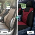 thumbnail image 6 of FH Group Car Seat Covers Premium 3D Air Mesh w/ Removable Headrest, Universal Fit Airbag Compatible for SUV, Sedan, Van Burgundy - Front Set, 6 of 6