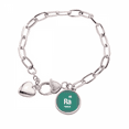 thumbnail image 1 of Ra Radium Checal Element Science Heart Chain Bracelet Jewelry Charm Fashion, 1 of 3