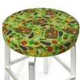 thumbnail image 3 of KLL Carrot Eggplant Round Bar Chair Cushion Cover 14 inch ,Bar Stool Protector with Elastic, Soft Washable, 3 of 6