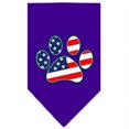 thumbnail image 1 of Patriotic Paw Screen Print Bandana Purple Large, 1 of 1