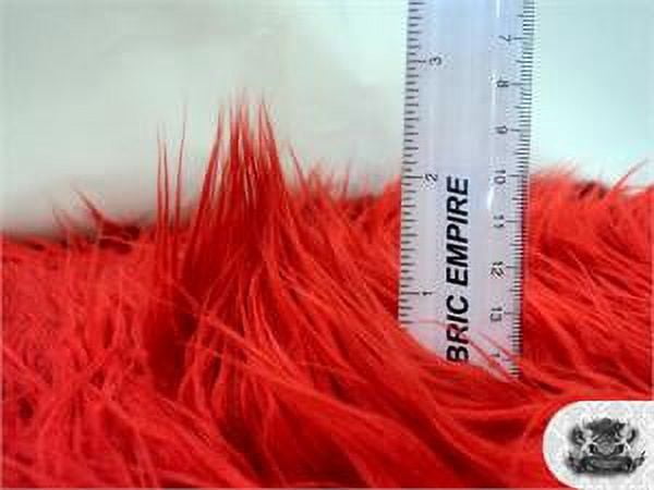 Faux Fake Fur Mongolian Fabric Sold by the Yard (ORANGE)