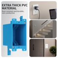 thumbnail image 4 of Caja de enchufe eléctrica XIUTE de 1 elemento de PVC Old Work Blue (paquete de 12), 4 of 6