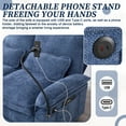 thumbnail image 3 of 106" U Shape Sectional Sofa Cloud Couch for Living Room, Comfy Modular Sofas with Double-layer Cushion, 4 Seat Chenille U-Shaped Sleeper Sofa with Chaise Lounge, Ottoman & Pillows, Navy, 3 of 9