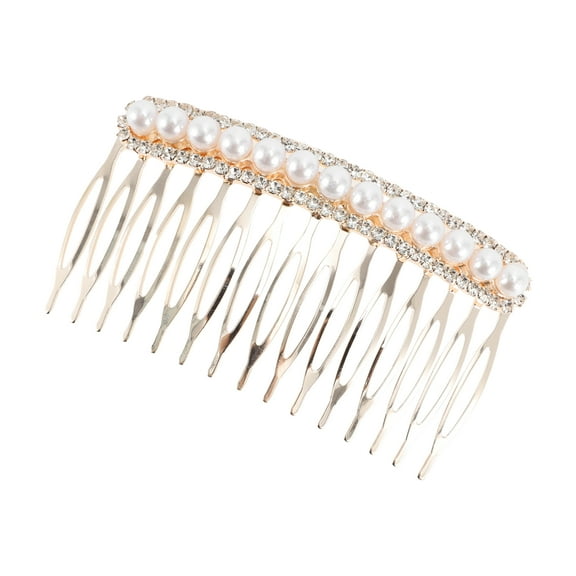 1 Pc Women Durable Beards Hair Comb Insertion Tool for Wavy Curly Hair Gold Tone Alloy