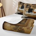 thumbnail image 4 of Erosebridal Cute Ghost Twin Quilt Set, Black Cat Spooky Animal Twin Coverlet Set for Boys Girls, Cream Gold Black, 2pcs 1 Bedspread and 1 Pillowcase, 4 of 7
