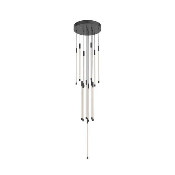MP75121-BK-Kuzco Lighting-Motif - 80W 13 LED Pendant-20.63 Inches Tall and 12.75 Inches Wide-Black Finish