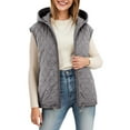 thumbnail image 2 of Karoyedx Puffer Coat for Women Puffer Vest Women Winter Warm Quilted Sleeveless Jackets with Pockets Fall Fashion Zip Up Puffy Coat Outerwear Grey Size,L, 2 of 6