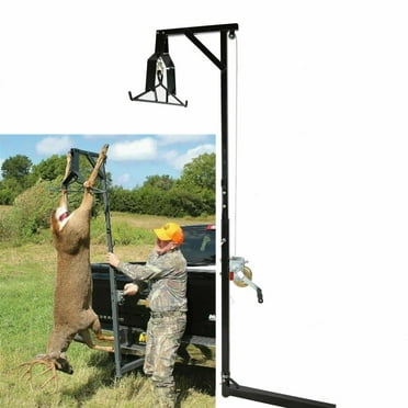 Kojem Hitch Mounted Deer Hoist 600lbs Capacity 2'' Truck Hitch Game Hoist  360 Degrees Swivel