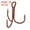 Red, variant on 2# 1.02" Treble Fish Hooks Carbon Steel Bend Hook with Barbs, Red 50 Pack