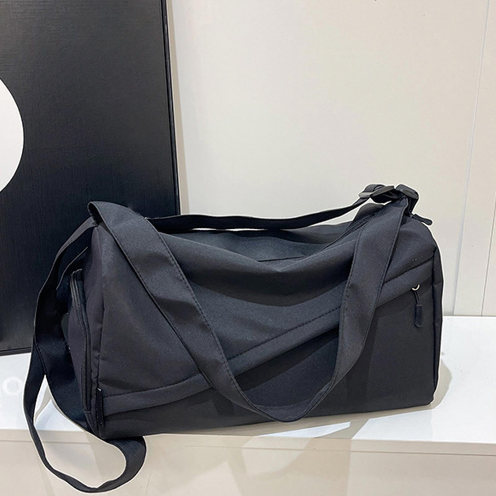 Nylon Gym Bag with Shoe Compartment Large Capacity Duffle Bag for Sports Travel and Daily Use