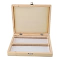 thumbnail image 2 of Wooden Slide Storage Case, Microscope Slide Case Top Hinged Lid Holds 100 Slides  for Biological Science Education, 2 of 7