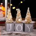 thumbnail image 4 of Desktop Miniature Christmas Trees Mini Christmas Tree with Letters  Wood Base for  Holiday Party Home Tabletop Decor, 4 of 9