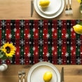 thumbnail image 4 of Christmas Red Green Classic Buffalo Plaid Snowflake Pattern Table Runner, Kitchen Table Runners Dress Scarves for Table Decorations Party/Restaurant/Indoor Outdoor Use, 13x36in, 4 of 9