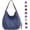Dark Blue, variant on 2025 Multiple Compartments Canvas Hobo Bag Tote Handbag Shopping Large Capacity Shoulder Bag