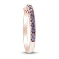 thumbnail image 3 of AFFY Round Shape Simulated Alexandrite Fashion Promise Engagement Ring 14k Rose Gold Over Sterling Silver Ring Size-5.5, 3 of 6