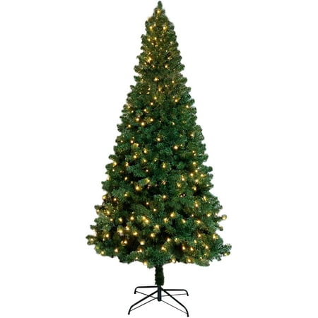 Christmastree 7.5 Ft. Premium Spruce Artificial Holiday Christmas Tree for Home-Easy Assembly-Prelit with 400 ct. LED Feet White Lights