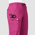 thumbnail image 5 of Wink WonderFLEX Grace - Women's Flare Leg Cargo Scrub Pant, Hot Pink, XL Petite, 5 of 7