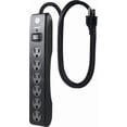 thumbnail image 4 of GE 6-Outlet 3 ft Surge Protector Extension Cord, 2-Pack, Black, 58188, 4 of 6