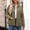 *Khaki, variant on Women's Quilted Coat,Lapel Zip Up Jacket With Pockets,Long Sleeve Loose Fit Jacket White,Womens Plus S