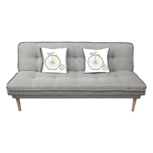 Sofá Cama Futton OnStore Reclinable 3 Posiciones Gris Lino Premium