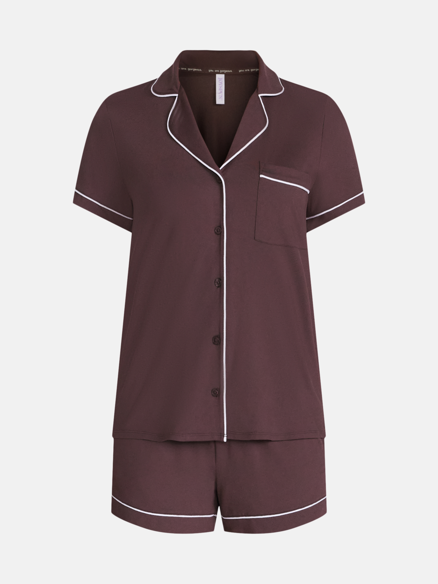 Joyspun Women's Notch Collar Pajama Set, 2-Piece photo 6