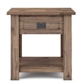 thumbnail image 4 of SIMPLIHOME Monroe SOLID ACACIA WOOD 22 inch Wide Square Rustic End Table in Rustic Natural Aged Brown with Storage, 1 Drawer, for the Living Room and Bedroom, 4 of 5