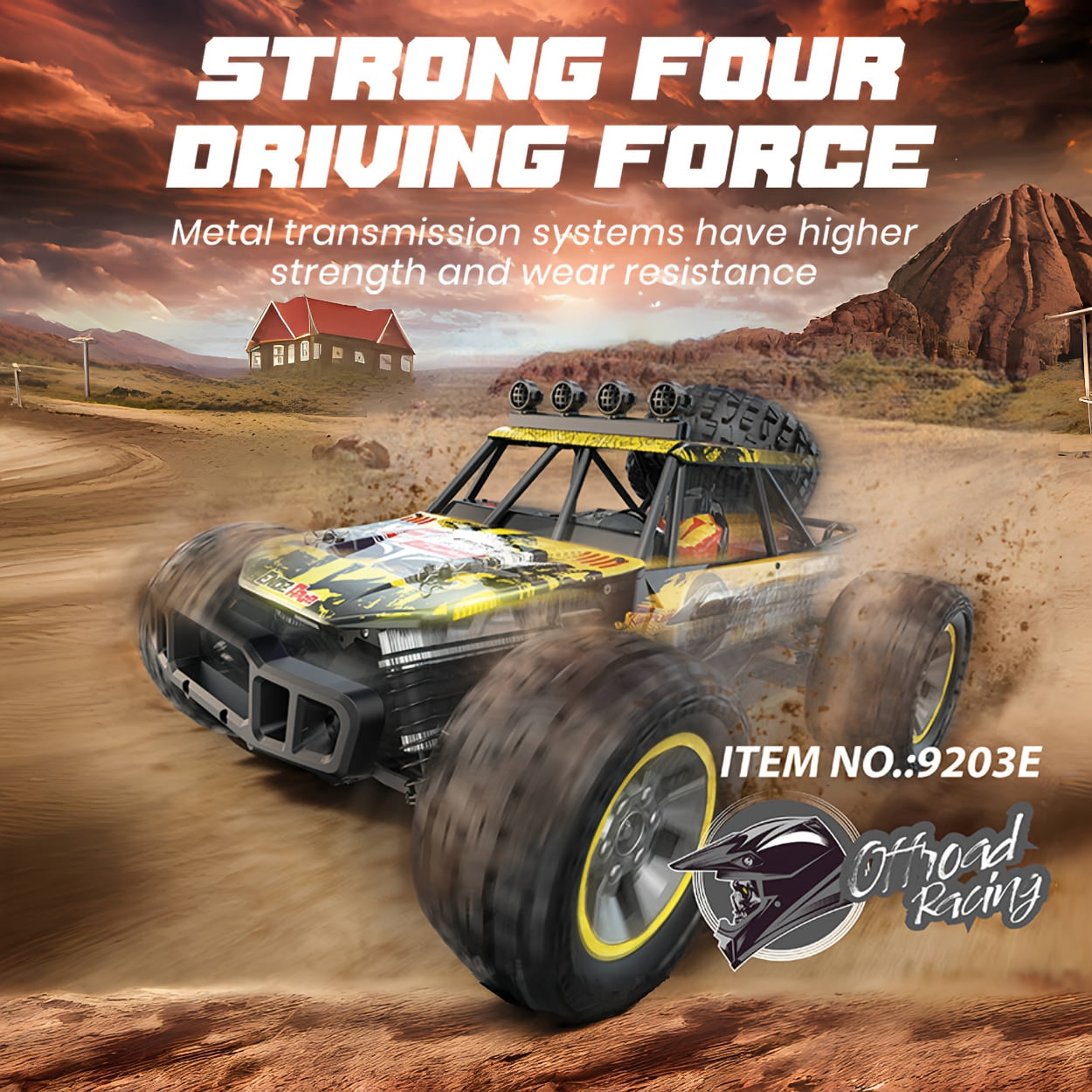 1:10 High-Speed RC Car | 48KM/H Racing with 540 Motor & 1700mAh Li-Ion Battery | Upgradable Off-Road/Drift Chassis | 2.4G Wireless Control