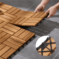 thumbnail image 2 of Yaheetech Set of 27 Interlocking Wood Flooring Tiles for Garden, Wood, 2 of 8