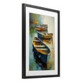 thumbnail image 3 of Stupell Industries Waiting Boats Expressionism Black Framed Print Under Glass, design by LSR Design Studio, 20 x 14, 3 of 10