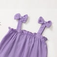 thumbnail image 4 of Actgleam Newborn Baby Girl Romper Sleeveless Jumpsuit Ruffled Bodysuit for Baby Girl,Purple,6-9Month, 4 of 6