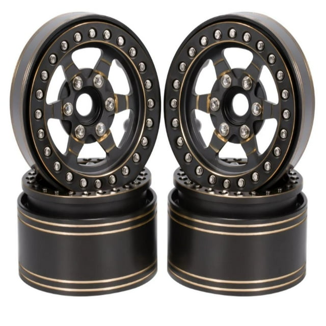 ZheElen Brass 1/10 Metal Wheel Rims For Axial SCX10 D90 TRX4 TF2 CC01 Capra RC Car Part RC Car Accessories Replacement Parts