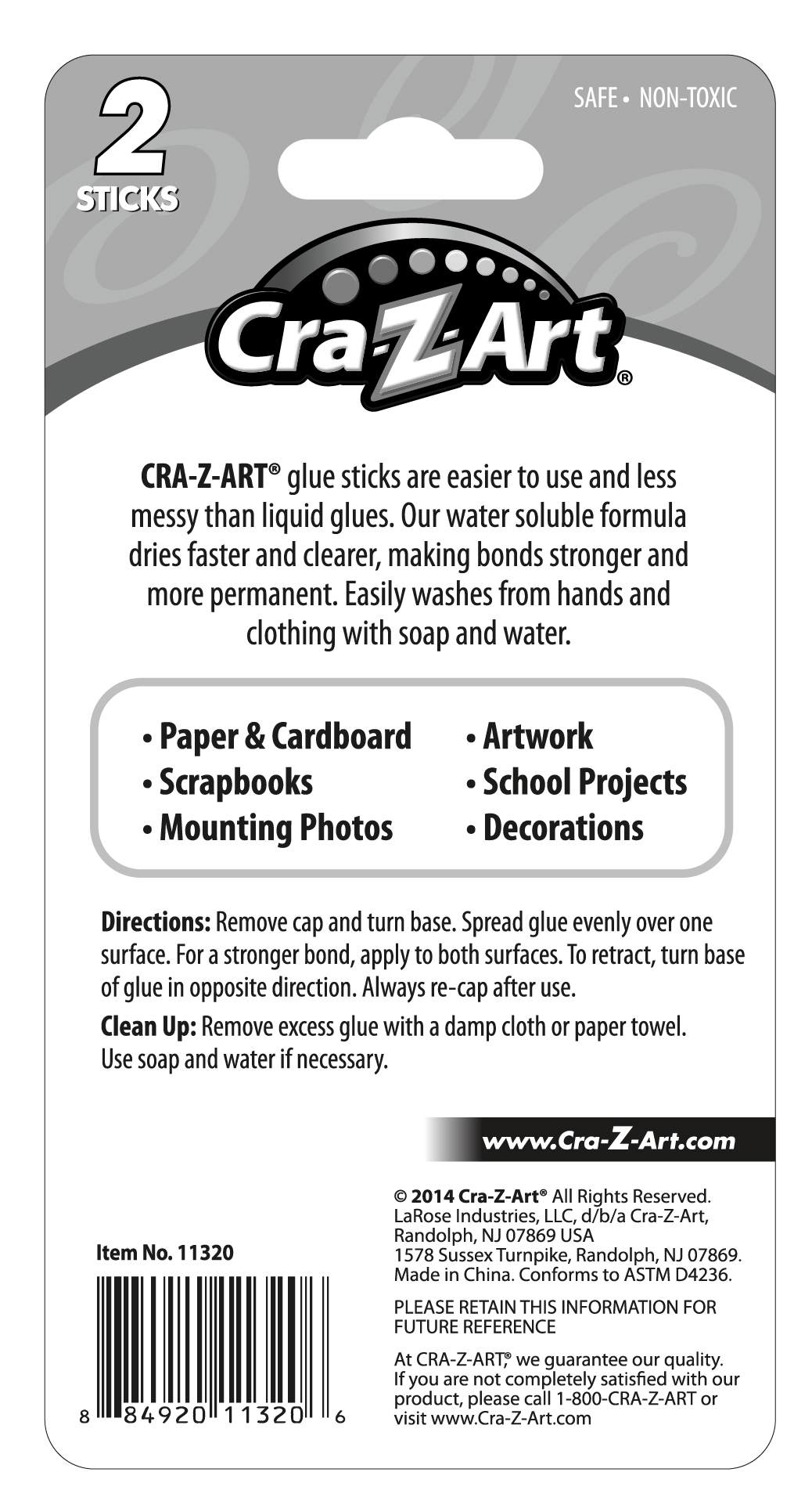 Cra-Z-Art Washable Glue Sticks, Disappearing Purple, 2 Count, 1.5oz - image 4 of 10
