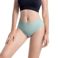 thumbnail image 2 of VISALY Cheeky Panties Seamless Underwear Women'S Pure Cotton Underwear Large Size High Waist Breathable High Elastic High Slit Crotch Briefs Breathable Underwear Cotton Panties Panties Light blue XL, 2 of 9