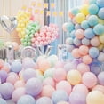 thumbnail image 2 of 200 Uds. Globos de látex macarrón de 5 pulgadas colores aleatorios globos de fiesta de dulces nacarados de colores Pastel arcoíris para boda de cumpleaños, 2 of 5