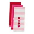 thumbnail image 7 of Contemporary Home Living Love Hearts Embroidered Valentine's Day Dishtowels - 28" - Pink and Red -, 7 of 7
