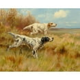 thumbnail image 2 of Thomas Blinks 14x12 Gold Ornate Wood Frame and Double Matted Museum Art Print Titled - English Setters on Point, 2 of 4