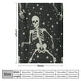 thumbnail image 4 of BCIIG Dancing Skeletons Skull Blanket Halloween Party Horror Skull Gifts Throw Blanket for Adult Kids Soft Flannal Skull Throw Blanket for Bed Couch Sofa Home Decor  40x50in, 4 of 6