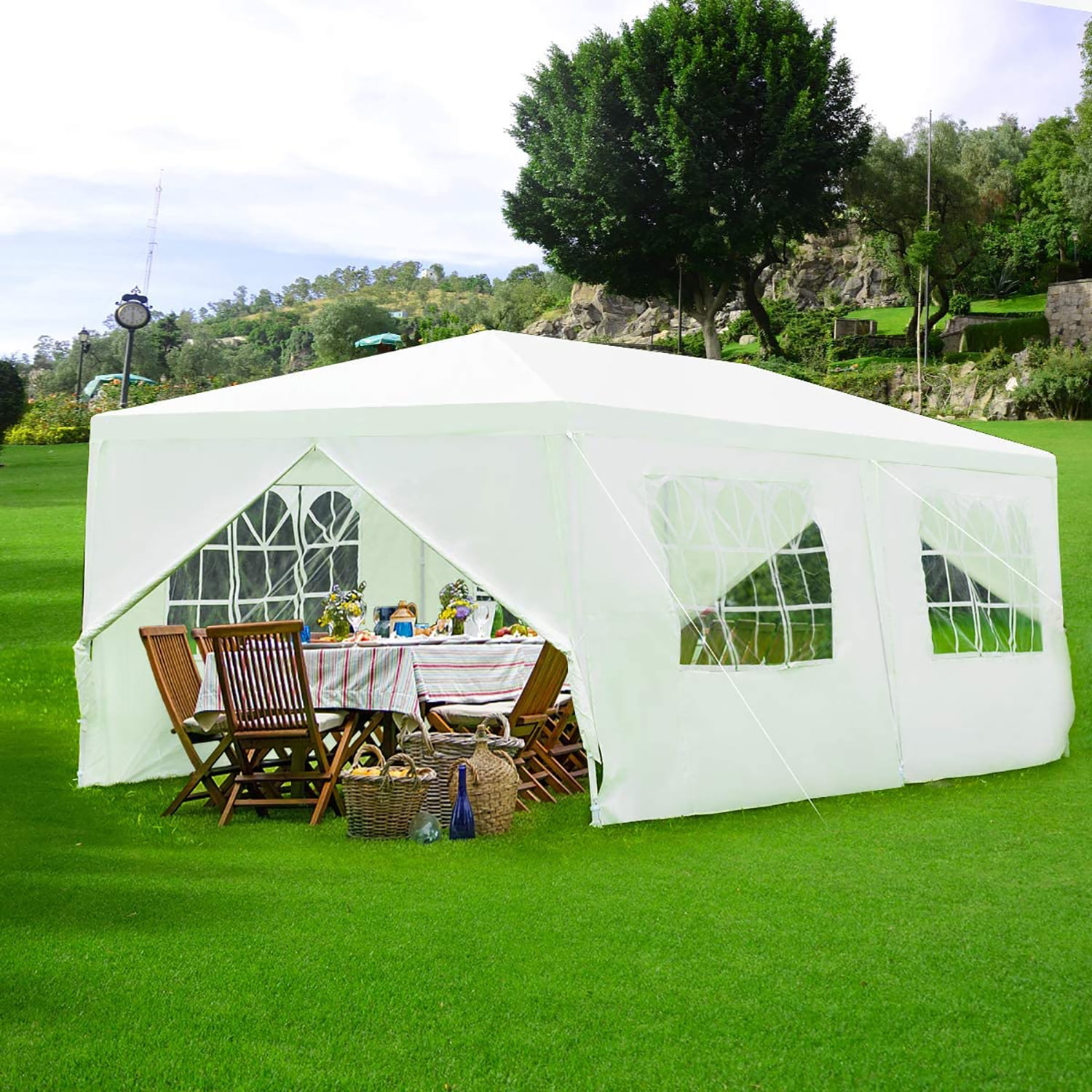 Lowestbest Wedding Party Tent, 10'x20' Canopy Tent Pavilion for Camping, Events Lowestbest Wedding Party Tent, 10'x20' Canopy Tent Pavilion for Camping, Events