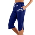 thumbnail image 1 of Pantalones deportivos de cintura media para mujer, cintura elástica, poliéster y spandex, estilo informal y estilizado, tallas S-XXL, 1 of 3