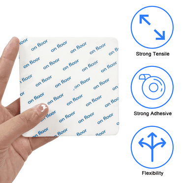 8-Pack Washable Anchors, Stickers for Secure Grip on Hard Floors, Ideal for Carpets & Mats Non-Slip Rug Pads