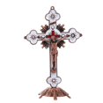 thumbnail image 2 of Crucifix Wall (Hanging or Standing), Metal Catholic Wall Inch , Copper, 2 of 8