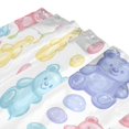 thumbnail image 3 of Yayeee Shower Curtain with Hooks 72"x72" Waterproof Fabric Bathroom Hanging Decor, Colorful Gummy Bears Pattern, 3 of 5