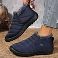 thumbnail image 3 of Winter Ankle Boots for Women Men Waterproof Anti-Slip Comfy Round Toe Fuzzy Warm Slip on Snow Booties, 3 of 6